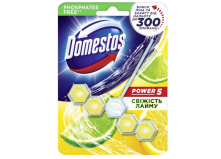 Блок для очищення унітаза Domestos Power 5 Свіжість лайму 55 г