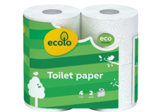 Туалетная бумага Ecolo 2 слоя 4 шт