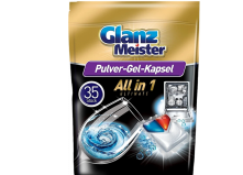 Капсулы для мытья посуды в посудомоечной машине Glanz Meister All in 1 Ultimate 12 г х 35 шт