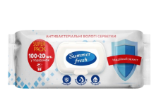 Серветки влажные антибактериальные Summer Fresh, 120 шт