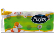 Папір туалетний Perfex Ромашка 8+2 шт 3 шари 120 листів