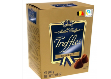 Шоколадные конфеты Maitre Troffout классические трюфели 200г