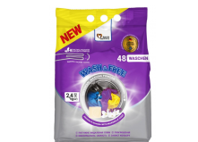 Порошок для прання Wash & Free Універсальний Жасмін та лаванда з марсельським милом 2.4 кг