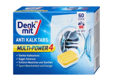 Таблетки Denkmit проти накипу для пральної машини Multi-Power 4, 60 шт
