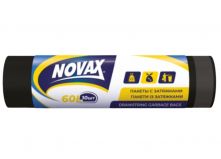Пакети для сміття з затяжками Novax 60 л 10 шт