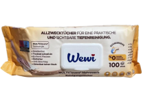 Влажные салфетки для уборки Wewi Универсальные Мыло 100шт