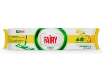Салфетки влажные для уборки полов Fairy Power с ароматом лимона, 50 шт