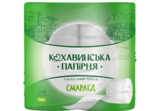 Туалетная бумага Кохавинская бумажная хлопок 2 слоя 4 рулона