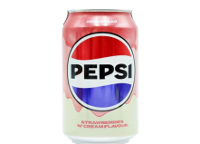 Напиток газированный клубника со сливками без сахара Pepsi 330мл