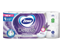 Туалетная бумага Zewa Deluxe Лаванда 3 слоя 8 рулонов