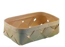 Корзина плетена з букового шпону 240х140х70 мм