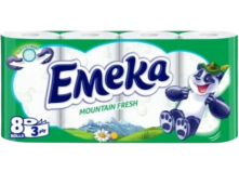 Туалетная бумага Emeka Mountain Fresh 3-слойная, 8 рулонов
