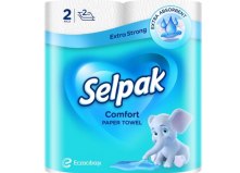 Бумажные полотенца Selpak Comfort 2 слоя 2 рулона