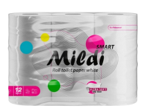 Туалетная бумага MILDI 12шт 2слой SMART