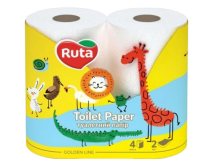 Туалетная бумага Ruta двухслойная Kids 4 шт