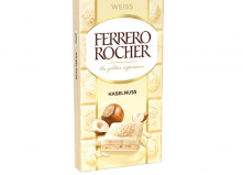 Шоколад Ferrero Rocher белый с ореховой начинкой 90 г