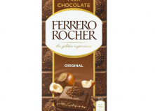 Шоколад Ferrero Rocher молочный с лесными орехами 90 г
