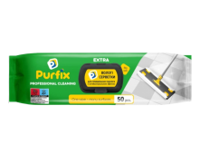 Хозяйственные влажные салфетки для уборки пола PURFIX Санвита Extra с антибактериальным эффектом 50 шт