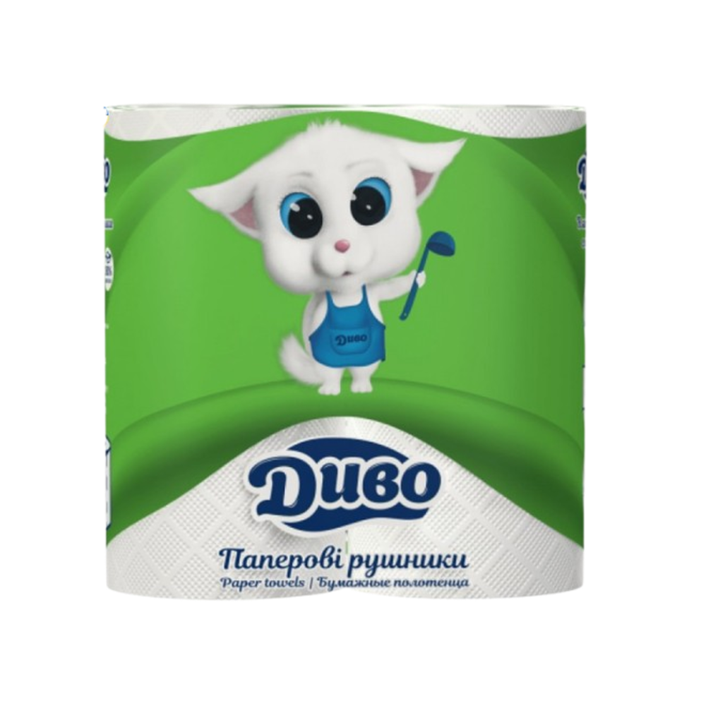 Бумажные полотенца Диво 2 слоя 2 рулона