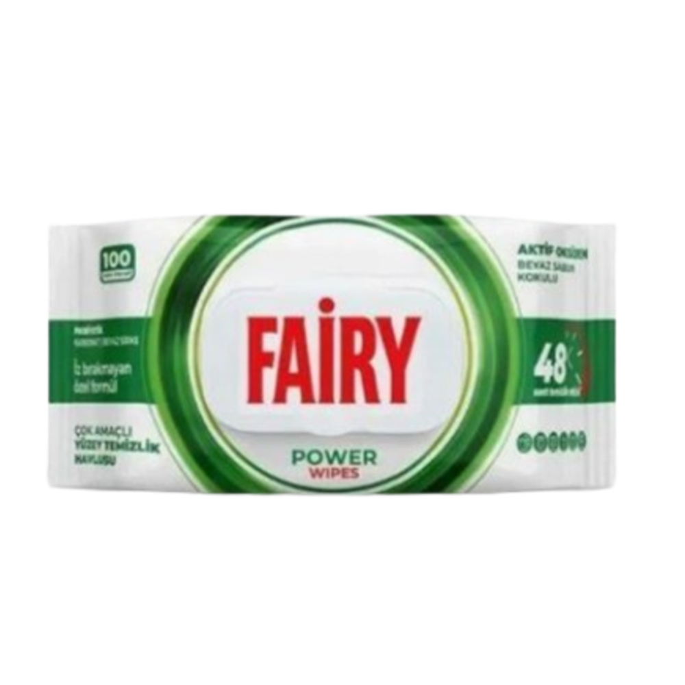 Влажные салфетки Fairy Power – универсальные, без хлора, с ароматом белого мыла 100 шт