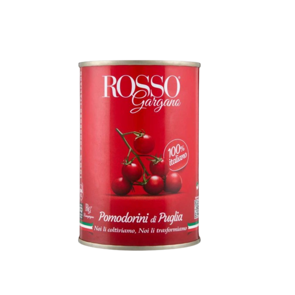 Томати чері очищені цілі консервовані Rosso Gargano 400 г