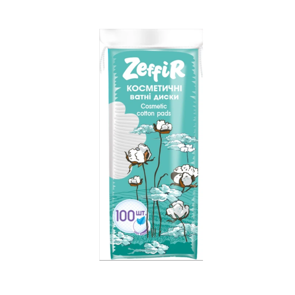 Ватные диски Zeffir Косметические 100 шт