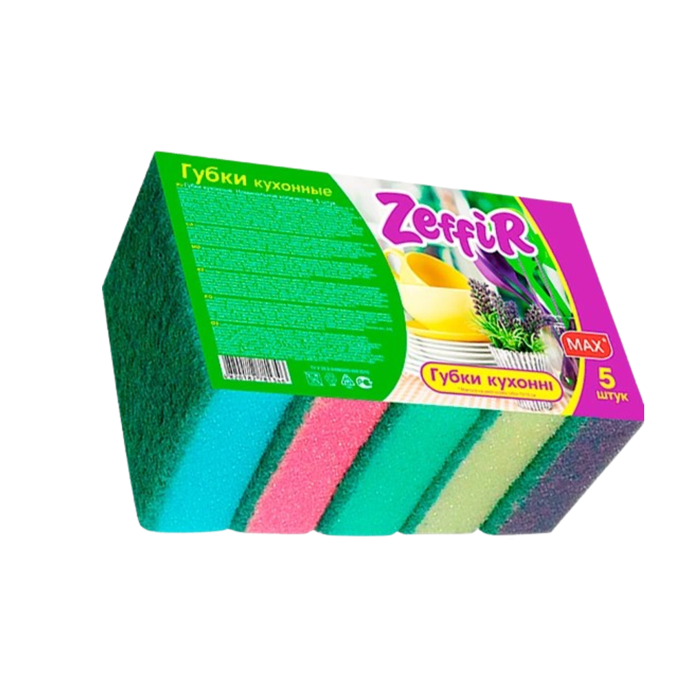 Губки кухонні Zeffir Max, 5шт