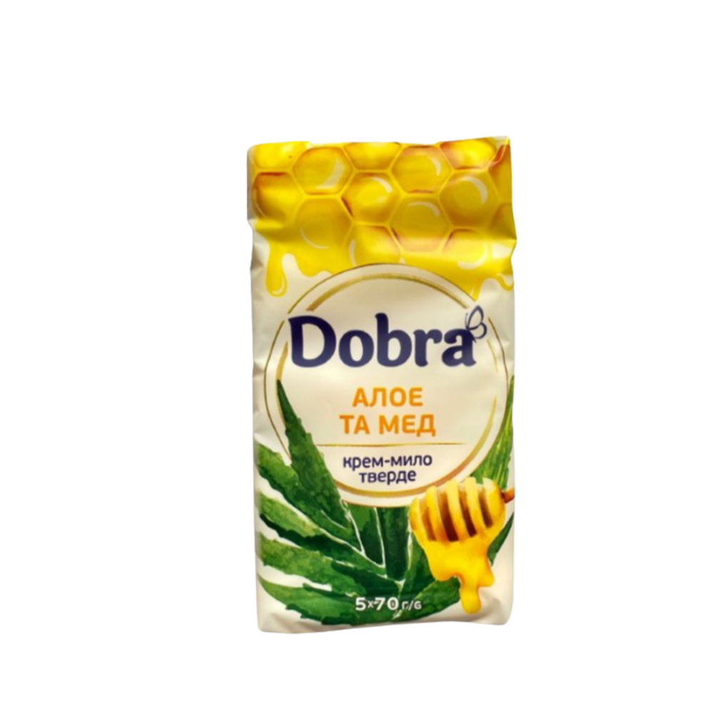 Тверде мило Dobra Алое та мед 5 х 70 г ✔️ Купити мило за вигідною ціною