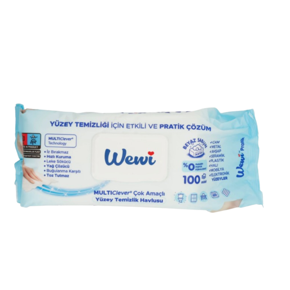 Вологі серветки для прибирання Wewi Універсальні Відбілюючі 100 шт