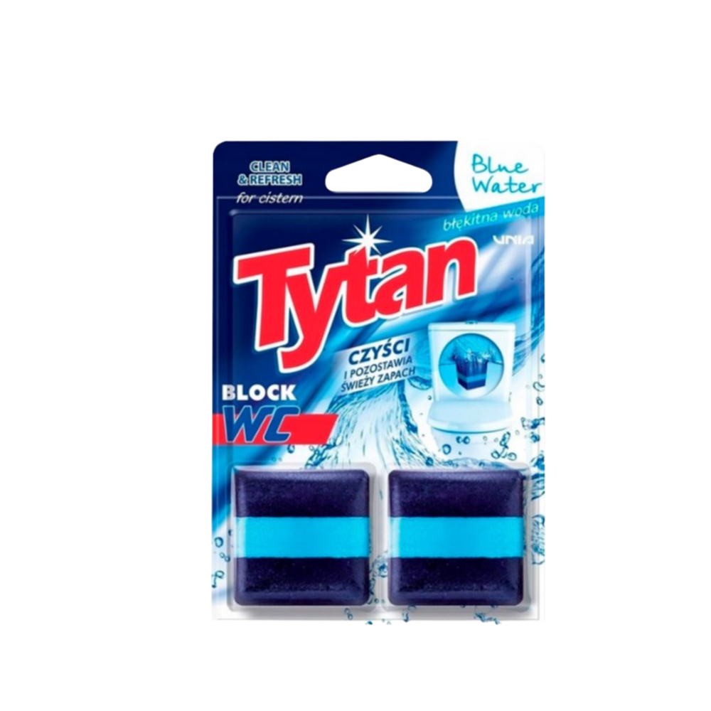 Туалетний ароматизатор Tytan Blue Water для зливного бачка в таблетках 2 х 50 г