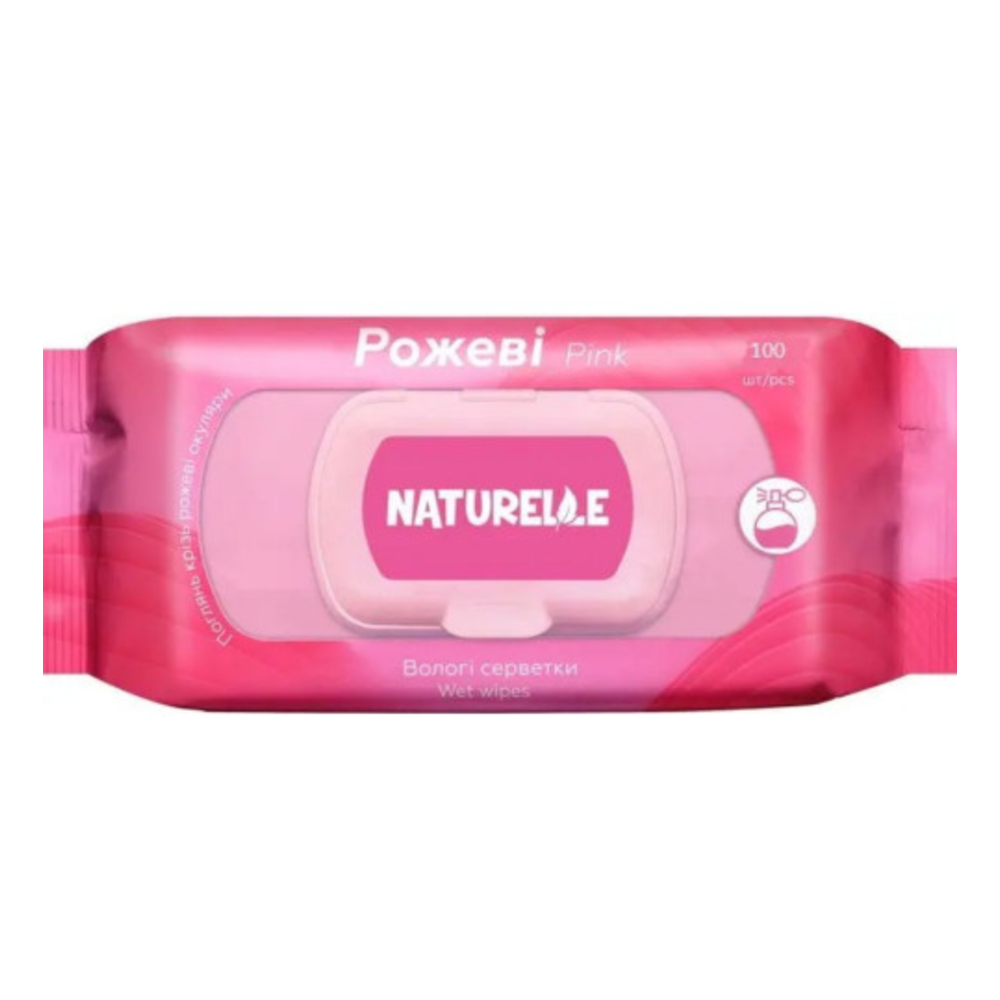 Серветки вологі Naturelle Pink 100 шт