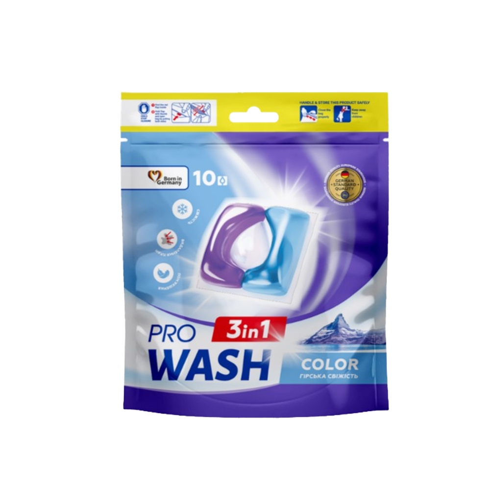 Капсули для прання Pro Wash Гірська Свіжість 10 шт