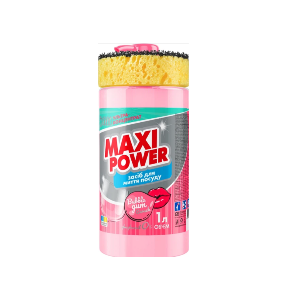 Засіб для миття посуду Maxi Power Бабл Гам 1 л