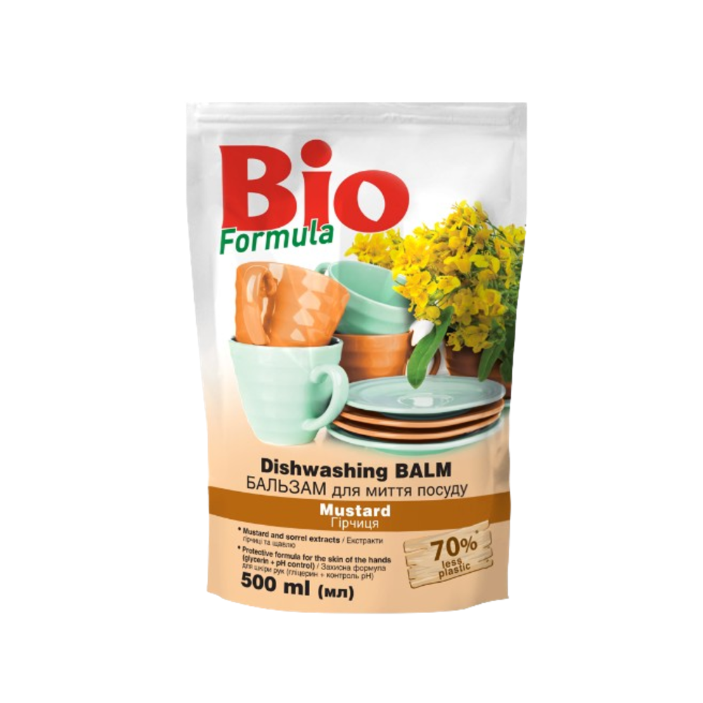Бальзам для миття посуду BIO Formula Гірчиця дой-пак 500 мл