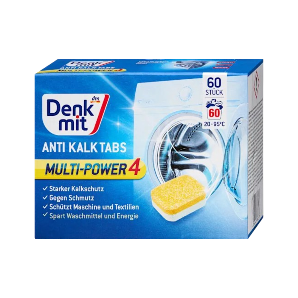 Таблетки Denkmit проти накипу для пральної машини Multi-Power 4, 60 шт