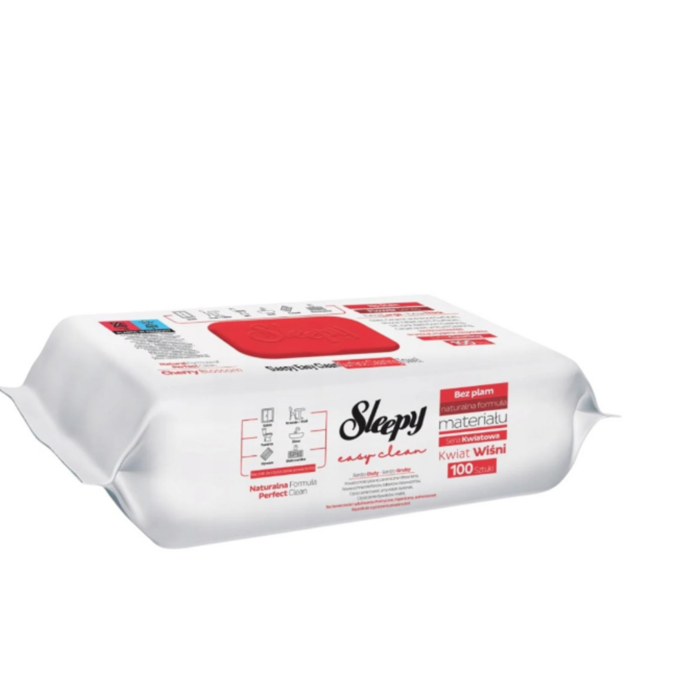Влажные салфетки для уборки Sleepy Easy Clean с ароматом вишни 100 шт