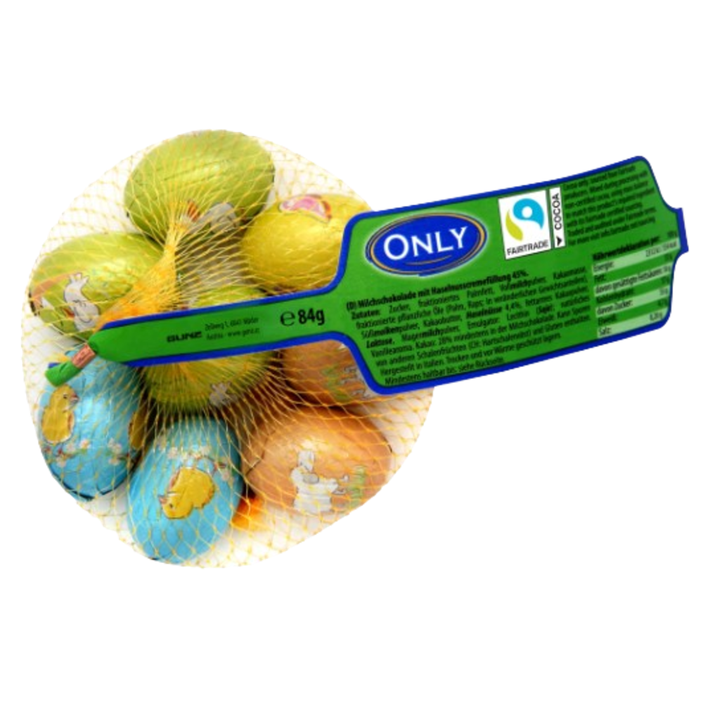 Цукерки шоколадні яйця Only 84г