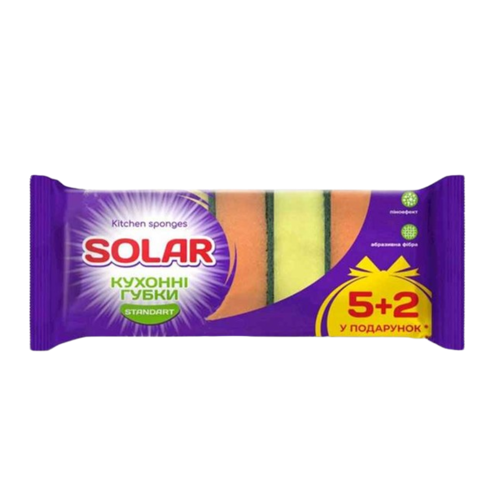Губки кухонні Solar Standart  7 шт