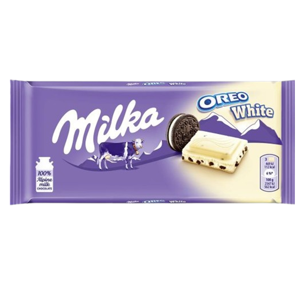 Шоколад белый Oreo Milka 100 г с доставкой