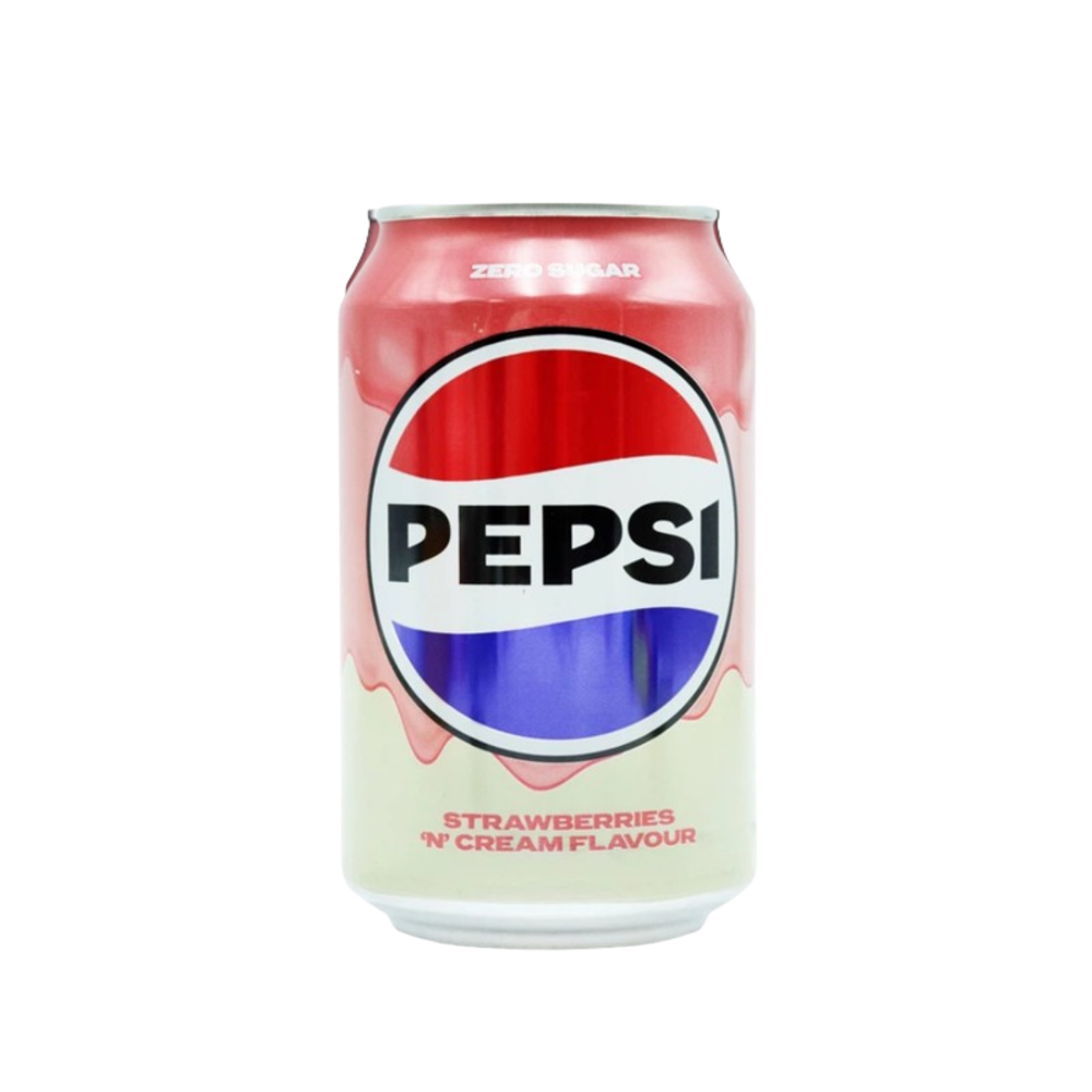 Напиток газированный клубника со сливками без сахара Pepsi 330мл