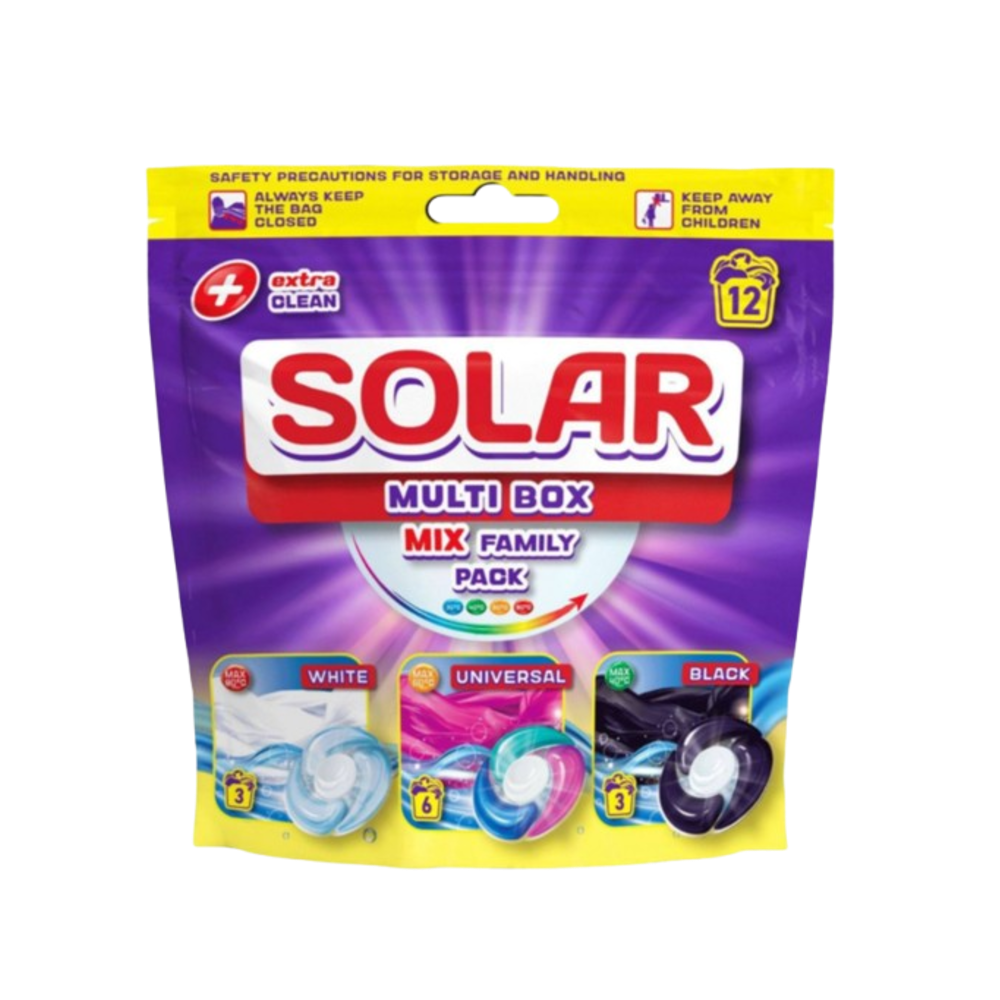 Капсули для прання Solar Multi Box 12 шт✔️ Купити в Одесі