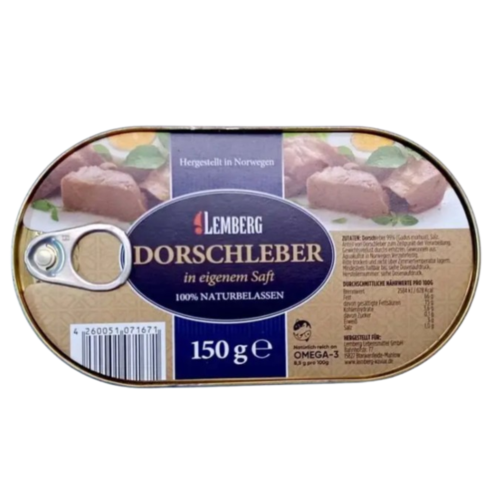 Печень трески Lemberg 150г✔️ Купить по приятной цене в Одессе