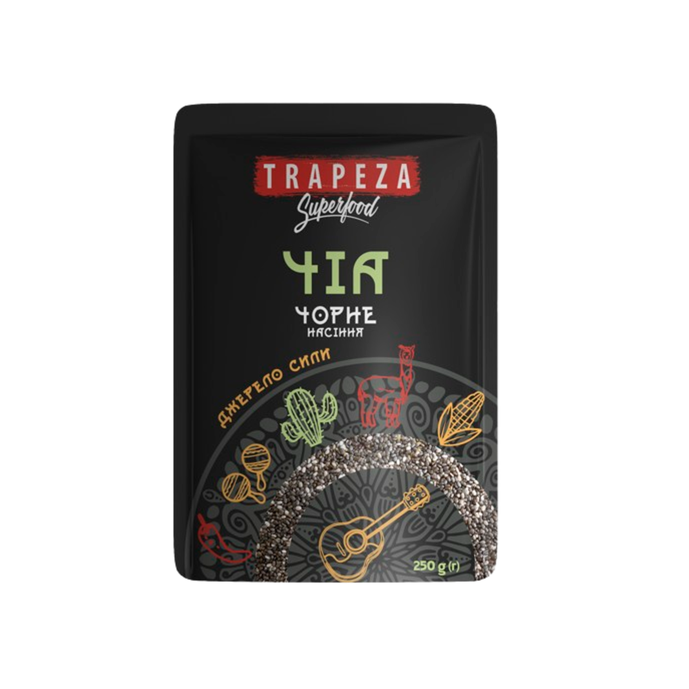 Купить семена Чиа черные жареные Trapeza ✔️ Заказать в Одессе