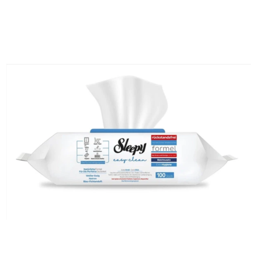 Влажные салфетки для уборки Sleepy Easy Clean Bleach 100 шт