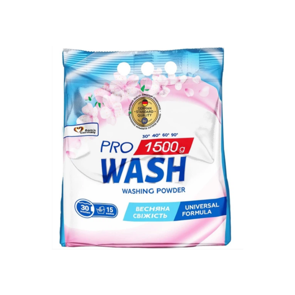 Пральний порошок PRO WASH Весняна свіжість 1.5кг