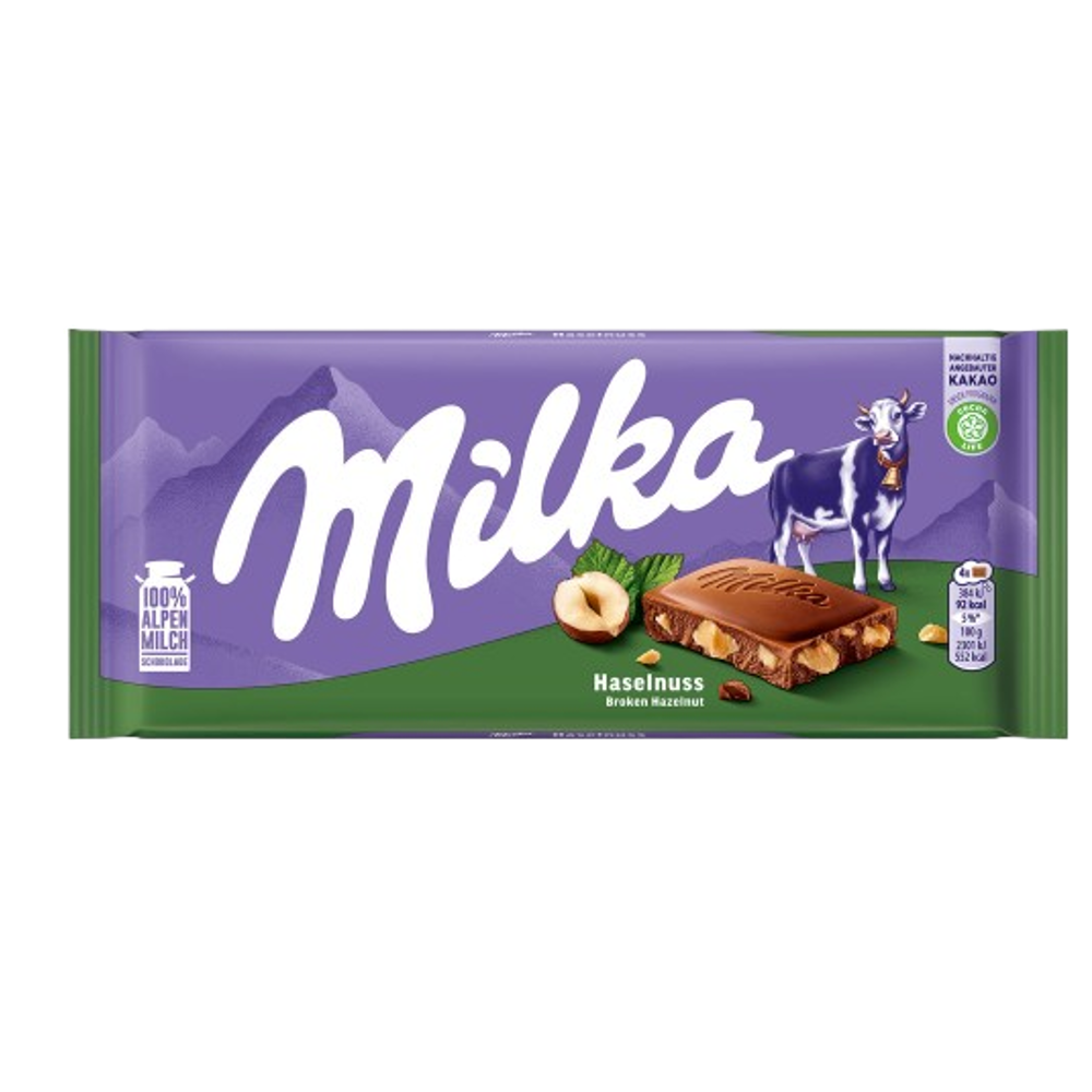Шоколад Milka молочний лісовий горіх 95 г