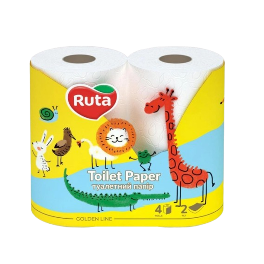 Туалетний папір Ruta двохшаровий Kids 4 шт