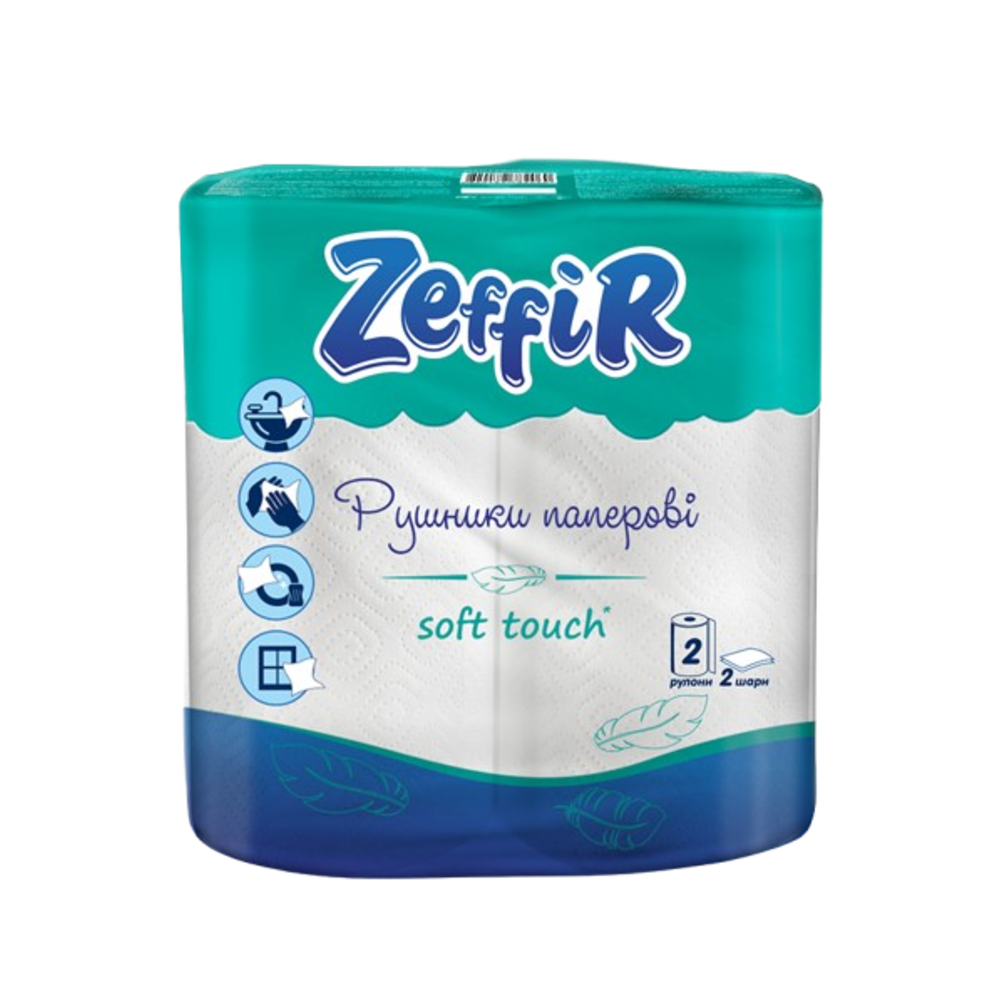 Полотенце бумажное ТМ "Zeffir" 2 рулона