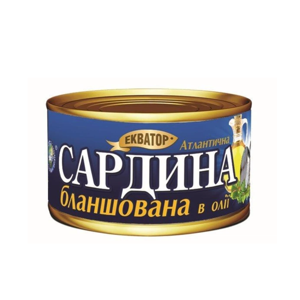 Сардина атлантическая бланшированная Экватор 240г
