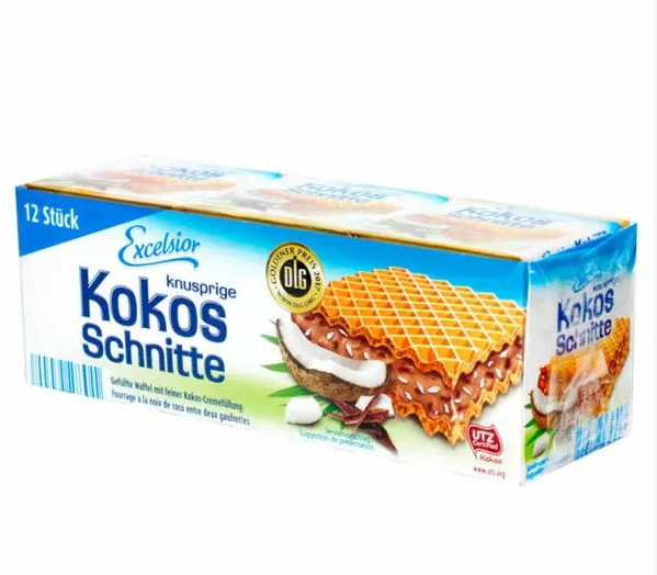 Купить  Вафли Excelsior Kokos Schnitte (12 шт) ✔️ Цена в Одессе